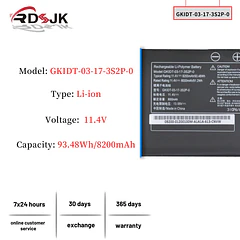 Batería de Repuesto DJ1J0 para Intel QC7 Adata XPG Xenia 15 Schenker XMG Fusion 15 - RDSJ