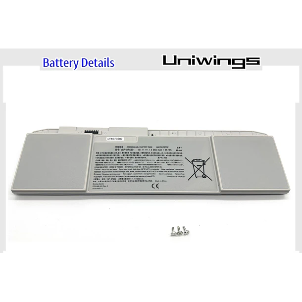 Batería de Repuesto VGP-BPS30 para Sony Vaio SVT11 SVT13 T11 T13 SVT131 SVT1312 SVT131A11T SVT13117ECS - Uniwings 2