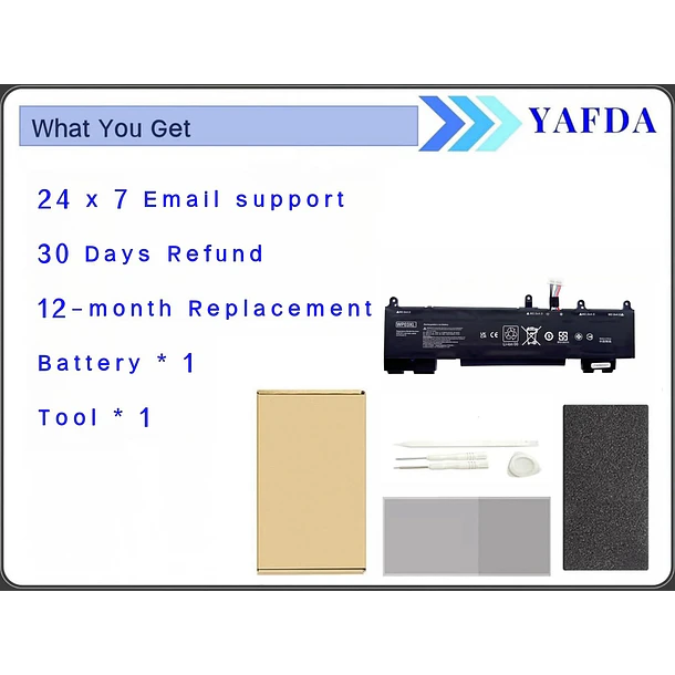 Batería de Repuesto WP03XL para Hp EliteBook 830 835 840 845 860 865 G9 EliteBook - Yafda 5