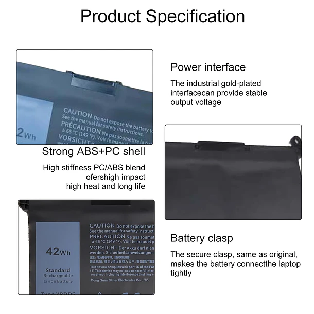 Batería de Repuesto PI06 para Dell Inspiron5491 5482 5481 5591 5485 7586 3583 3310 2-in-1 - Ursulan 3
