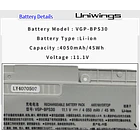Batería de Repuesto VGP-BPS30 para Sony Vaio SVT11 SVT13 T11 T13 SVT131 SVT1312 SVT131A11T SVT13117ECS - Uniwings 3
