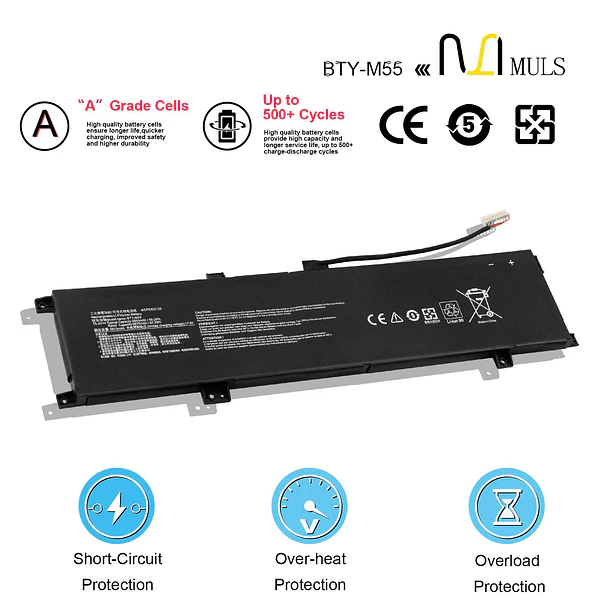 Batería de Repuesto AS16B5J para MSI Alpha 15 A3DDK A4DEK B5EX 17 B5EEK - MULS 4
