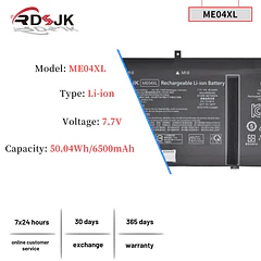 Batería de Repuesto ME04XL para HP Elite X2 1013 G3 2TT12EA 2TT13EA 2TT14EA 2TT15EA 2TT18EA