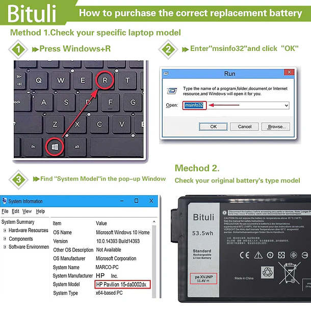 Batería de Repuesto C31N1636 para Dell Latitude 5430 Rugged Latitude 7330 Rugged Series Notebook P148G - Bituli XVJNP 4