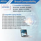 Batería de Repuesto B31N1822 para ASUS ZenBook Flip 14 UM462 UM462DA Series 11.52V 0B200-03220000 0B200-03220100 - AURUNHO 5