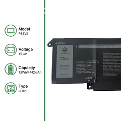 Batería de Repuesto P83V9 para Dell Precision 5470 5480 5490 Series Notebook 0CDTT2 CDTT2 YXP8T - JIAZIJIA