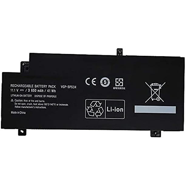Batería de Repuesto VGP-BPS34 para Sony Vaio 15 Touch SVF15A16CXB SVF14AC1QL SVF14AC1QU SVF14A14CXP SVF14A14CXS SVF14A15CXB - FLYRLB 1