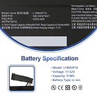 Batería de Repuesto L18M3P74 para Lenovo ThinkPad T490 T495 P43S 2