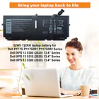 Batería de Repuesto 722KK para Dell XPS 13 9300 9310 9380 (2020) P117G002 P117G001 P117G - BOWEIRUI 2