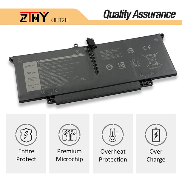 Batería de Repuesto JHT2H para Dell Latitude 7310 7410 - ZTHY 5