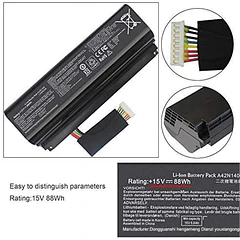 Batería de Repuesto A42N1403 para Asus G751 G751J G751JL G751JM G751JT ROG GFX71JY 17.3 inch