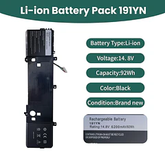 Batería de Repuesto 191YN para Dell Alienware 15 R1 15 R2 ALW15ED-1828 1718 1728 ALW15CD-1718 - NBULBL