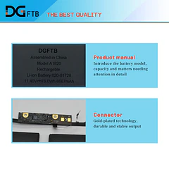 Batería de Repuesto A1820 para MacBook Pro 15 inch A1707 Late 2016 Mid 2017 EMC - DGTECH