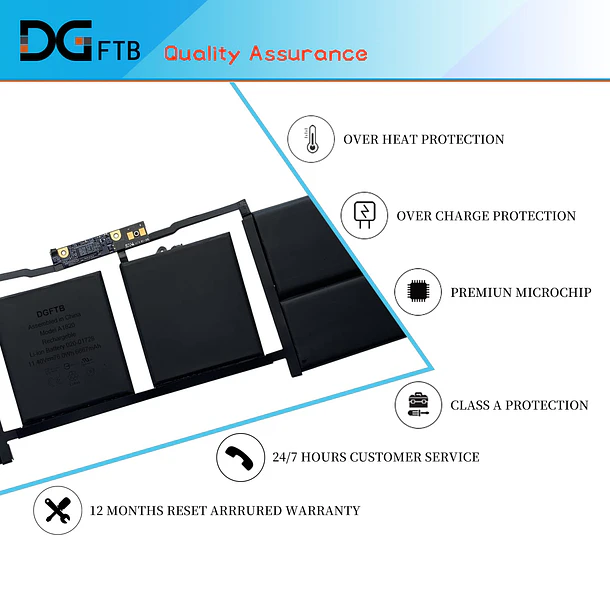 Batería de Repuesto A1820 para MacBook Pro 15 inch A1707 Late 2016 Mid 2017 EMC - DGTECH 5
