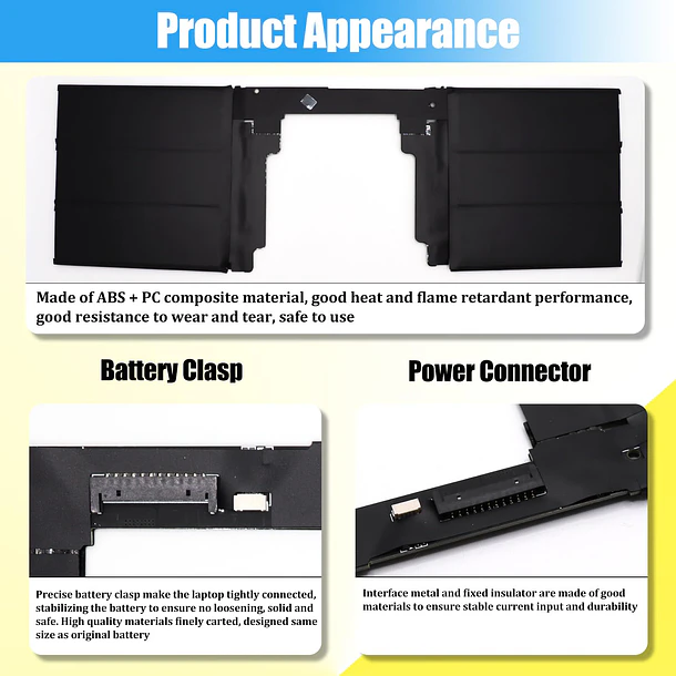 Batería de Repuesto G3HTA063H para Microsoft Surface Book 3 1907 1899 15-inch Surface Book 2 - GlottyBatt 6