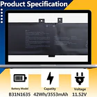 Batería de Repuesto B31N1635 para VivoBook A705 M705 F705 S705 A705U X705UA N705UD N705UN N705UQ - TAVZENL 2