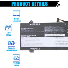 Batería de Repuesto para Lenovo Ideapad Yoga 7-14ACN6 Yoga 7-14ITL5 Yoga 7-15ITL5 Type 82N7 - AOMKA