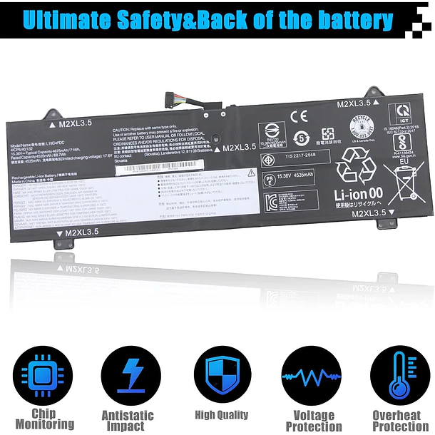 Batería de Repuesto para Lenovo Ideapad Yoga 7-14ACN6 Yoga 7-14ITL5 Yoga 7-15ITL5 Type 82N7 - AOMKA 4