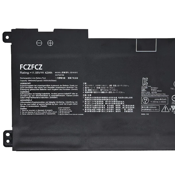 Batería de Repuesto B31N1912 para Asus VivoBook E410MA L410MA E410KA E510KA F414MA L510MA R522MA E510MA - FCZFCZ 2