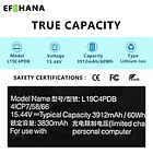 Batería de Repuesto para Lenovo ThinkBook 14s Yoga ITL 20WE0000DU L19M4PDB 15.44V 60Wh 3912mAh - EFOHANA 2