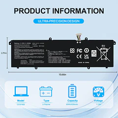 Batería de Repuesto C31N1905 para Asus Adolbook13 Dolbook14 2020 VivoBook S13 S333 S333JA S333EA S330 - Bituoer