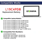 Batería de Repuesto para Lenovo ThinkBook 14s Yoga ITL 20WE0000DU L19M4PDB 15.44V 60Wh 3912mAh - EFOHANA 3