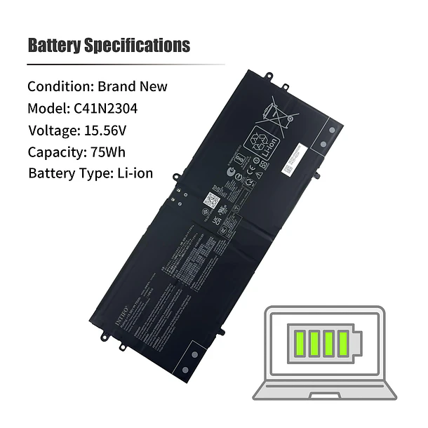 Batería de Repuesto C41N2304 para Asus Vivobook S 14 OLED M5406 M5406WA 15 S5507 16 - INTIFO 3