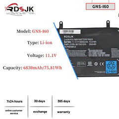 Batería de Repuesto GNS-I60 para Gigabyte P35G P35K P35K-965-4702S P35N P35W P35X V4-BW2 V6-PC4K4D P37X