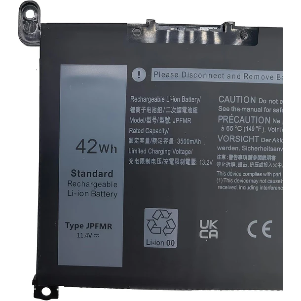 Batería de Repuesto JPFMR para Dell Chromebook 3400 3100 2-in-1 5488 5493 5593 P90F Series - Fully. JPFMR 2