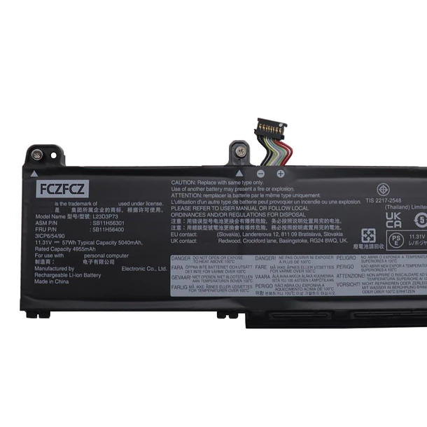 Batería de Repuesto L23D3P73 para Lenovo ThinkPad P16s Gen 3 21KS 21KT / P14s Gen - FCZFCZ 2