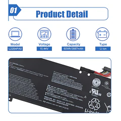 Batería de Repuesto L22B4PA0 para Lenovo Legion Slim 5 16APH8 16IRH8 Series 5B11K38530 SB11K38532 5B11K38526 - Dentsing