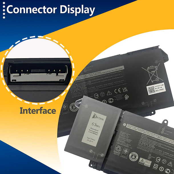 Batería de Repuesto JPFMR para Dell Latitude 7520 7420 7320 5320/7420 7320 5320 2-in-1 Series - TAVZENL 3