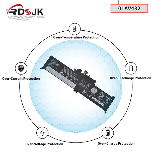 Batería de Repuesto 01AV420 para Lenovo ThinkPad Yoga 260 370 X380 X260 Series SB10K97589 SB10K97590 - RDSJ 6