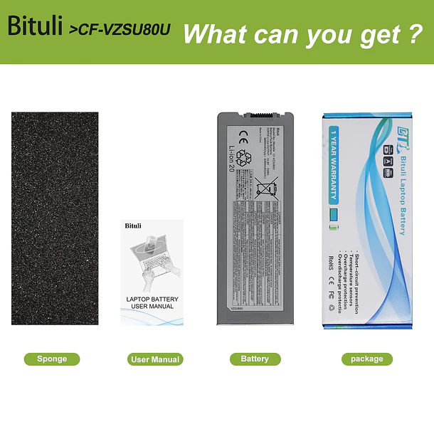 Batería de Repuesto CF-VZSU80U para Panasonic CF-C2 Toughbook Tablet PC Series Notebook CF-VZSU83U CF-VZSU82U CF-C2AECCHCE - Bituli 6
