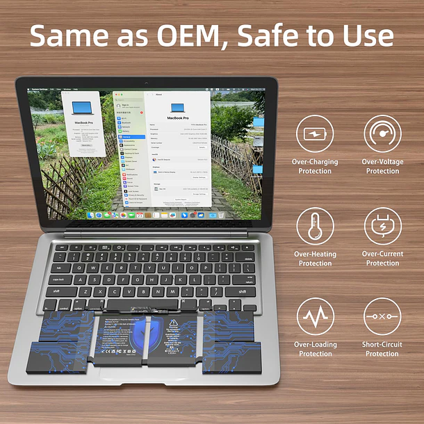 Batería de Repuesto A2113 para MacBook Pro 16 inch 2019 Released Model A2141 EMC 3347 - JGTM 5