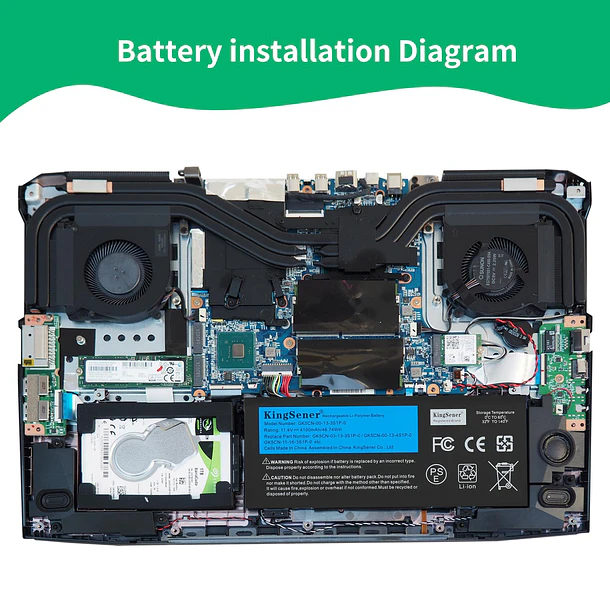 Batería de Repuesto GK5CN-00-13-3S1P-0 para MECHREVO X8Ti Plus 46WH 11.4V - KingSener 5