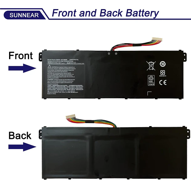 Batería de Repuesto AP19B8K para Acer Aspire A315-23 A315-58 A317-52 A317-53 A514-53 A515-56 Swift 3 - SUNNEAR 3