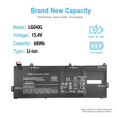 Batería de Repuesto LG04XL para HP Pavilion 15-CS 15-cs1067 15-cs1068 15-cs1069 Series Notebook LGO4XL LG04068XL - TAICROWNE