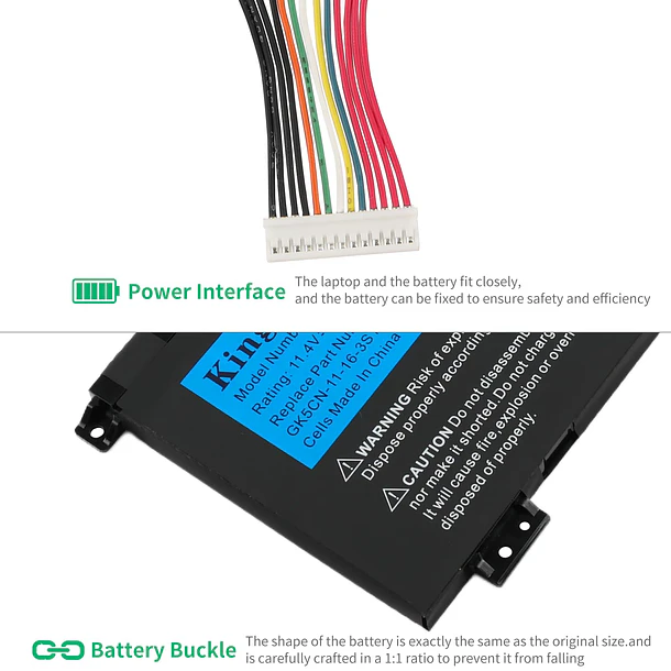 Batería de Repuesto GK5CN-00-13-3S1P-0 para MECHREVO X8Ti Plus 46WH 11.4V - KingSener 6
