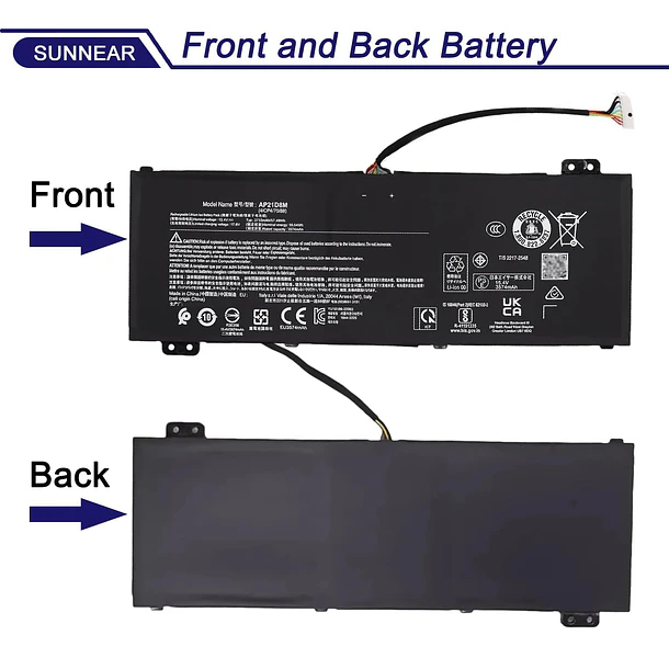 Batería de Repuesto AP21D8M para Acer Nitro 5 AN515 N20C1 Nitro V 15 ANV15 3