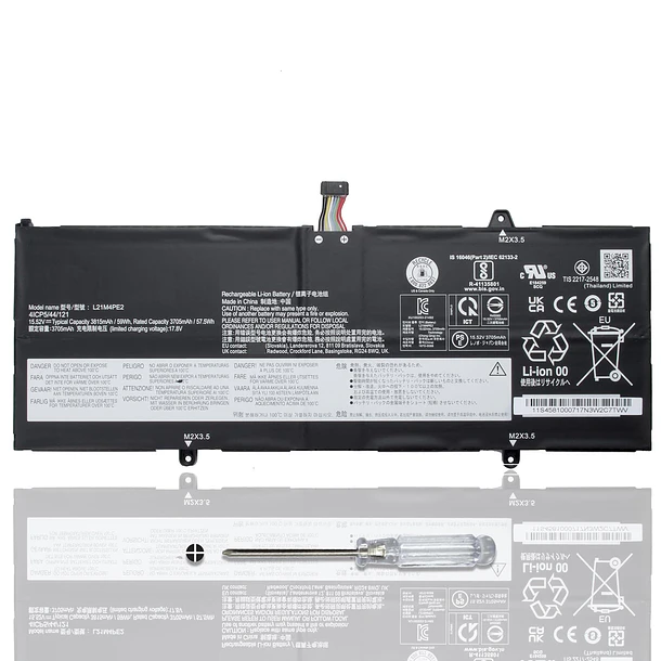 Batería de Repuesto 1FXDH para Lenovo Y9000X 2022 Yoga 6 13ALC7 Yoga 6-13ABR8 Series SB11F29412 - CQCEO 1