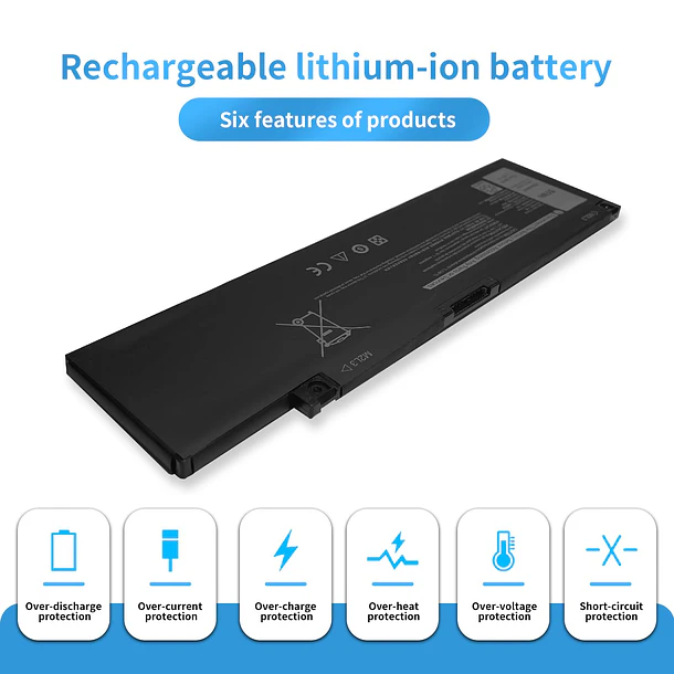 Batería de Repuesto 266J9 para Dell G3 3590 3500 G5 5500 5505 5490 Series(11.4V 51Wh - Hubei 4