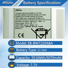 Batería de Repuesto EB-BW720ABA para Samsung ChromeBook Plus V2 XE520QAB XE521QAB Chromebook 4 XE310XBA XE350XBA - AURUNHO