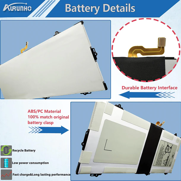 Batería de Repuesto EB-BW720ABA para Samsung ChromeBook Plus V2 XE520QAB XE521QAB Chromebook 4 XE310XBA XE350XBA - AURUNHO 3