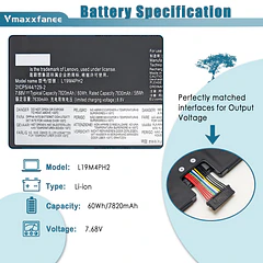Batería de Repuesto L19M4PH2 para Lenovo Yoga 9-14ITL5 Yoga 9i (14inch) 2-in-1 Series 5B10Z33896 5B10Z33895 - Vmaxxfanee