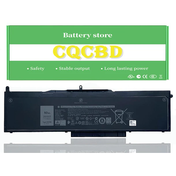 Batería de Repuesto 6GTPY para Dell Latitude 15 5580 5590 5591 E5580 E5590 E5591 Precision - CQCQ 1