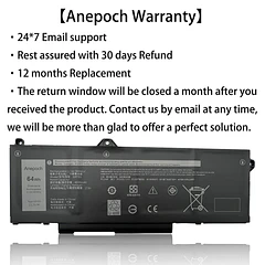 Batería de Repuesto GRT01 para Dell Latitude 5421 5431 5521 5531 Precision 3470 3561 3571 - Anepoch