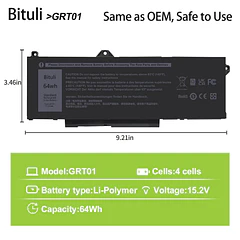 Batería de Repuesto C31N1636 para Dell Latitude 5421 5431 5521 5531 Precision 3561 3470 3571 - Bituli