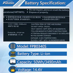 Batería de Repuesto FPB0340S para Fujitsu LifeBook U938 U939 U939X U937 E558 UH55/B3 UH90/B3 UH90/C3 - AURUNHO