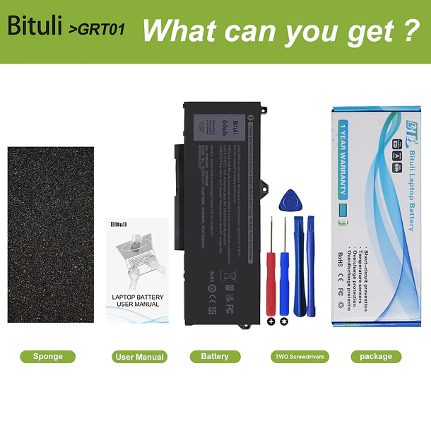 Batería de Repuesto C31N1636 para Dell Latitude 5421 5431 5521 5531 Precision 3561 3470 3571 - Bituli 6